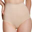 Tummy Control Shapewear Panties, High-Waist Body Shaper, Seamless Shaping Underwear for Daily Wear (XX-Large, Nude)