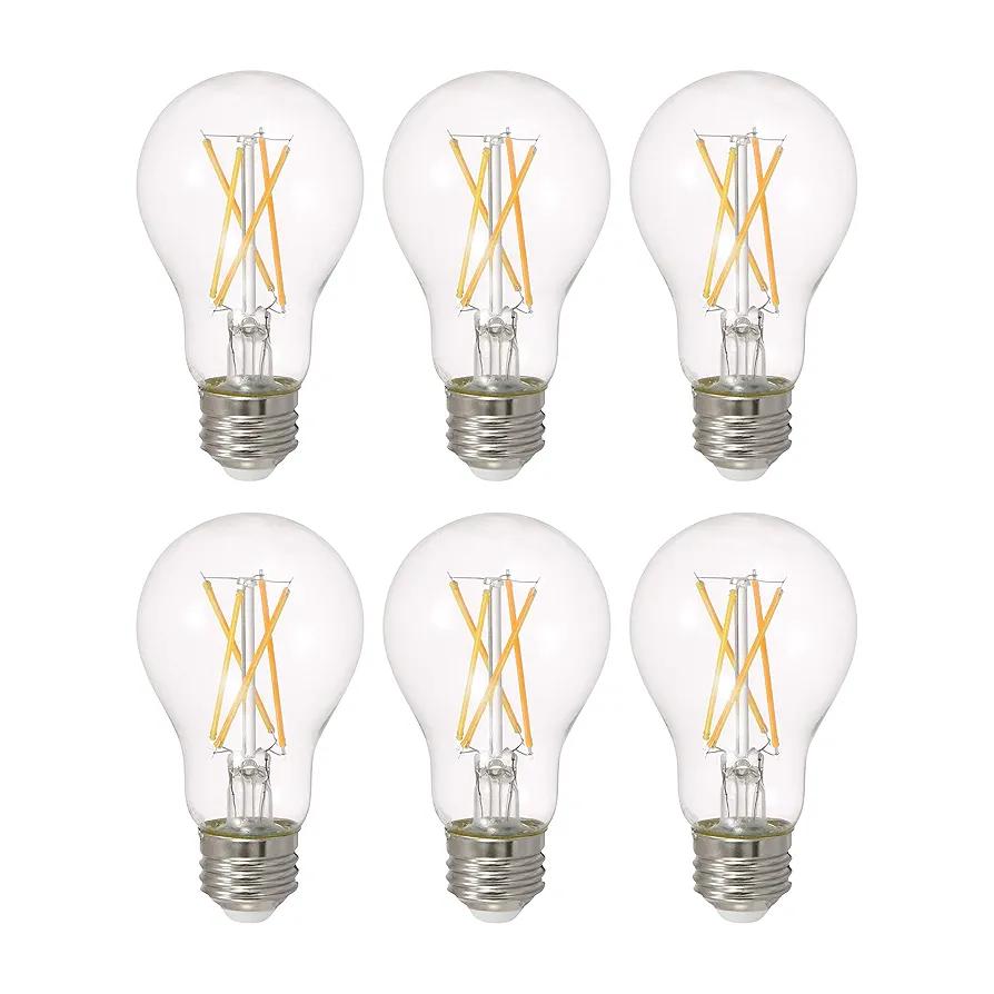 SYLVANIA LED TruWave Natural Series A19 Light Bulb, 75W Equivalent, Efficient 11W, 1100 Lumens, Dimmable, Clear, 2700K, Soft White - (Pack of 5) (40807)
