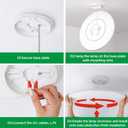 TALOYA 18 Inch Flush Mount Led Ceiling Light Fixture 5 Color Temperature Settings Round Surface Mounted Fixture Dimmable Ultra Slim Ceiling Lamp for Living Room