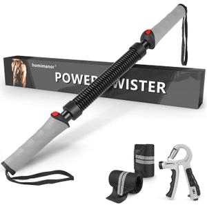 Adjustable Power Twister Bar Upper Body Workout Equipment, 44-88 lbs Arm Strengthener Exercise Equipment for Shoulders, Forearms, Biceps and Chest Exerciser for Men