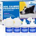 Dog Pheromones Calming Diffuser with DAP | Anxiety Relief for Dogs | Reduces Stress Barking, Fighting & Destructive Behavior | Safe for All Breeds & Ages | 120 Day Supply
