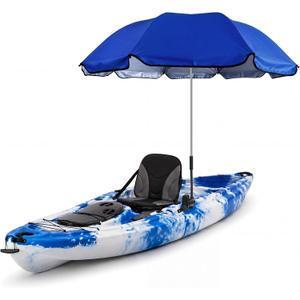 Hsei Kayak Sunshade Umbrella with Adjustable Clip Kayak Shade Canopy UV Protective Adjustable Umbrella with Universal Clamp Boat Canoe Sun Shade for Kayaking Canoeing Fishing Sunburn Protection
