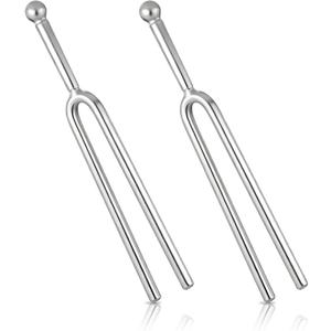 2 Pcs Tuning Fork 440 Hz, Standard a Tuning, Tunings Forks for Healing, Stainless Steel Tuner Tone Tool Device Musical Instrument for Guitar, Violin, Piano, Spa Aromatherapy