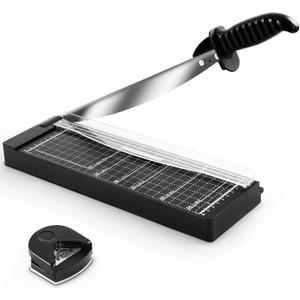 MAKEASY Paper Cutter 12 Inch, 8 Sheet Capacity, Heavy Duty Paper Cutter for Cardstock, Guillotine Paper Trimmer for Crafting, Classroom and Office