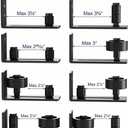 SMARTSTANDARD Sliding Barn Door Floor Guide for Bottom Adjustable Roller - 8 Setup Options for DIYers - Flush Design Bottom Flat Barn Door Floor Guide Stay Roller (Black) 1PCS