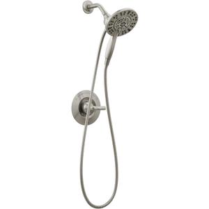 Delta Arvo 14 Series Brushed Nickel Shower Faucet Set with In2ition 2-in-1 Dual Shower Head with HandHeld Spray Combo, Valve Trim Kit, SpotShield Stainless 142840-SP-I (Valve Included)