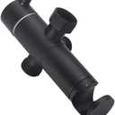 BLTFAUCER Solid Metal Shower Arm Diverter with Handshower Mount for Hand Held Showerhead and Fixed Spray Head ∣ G 1/2 3-Way Bathroom Universal Shower System Replacement Part (Matte Black)