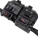 HiSport Black Universal Aluminum 7/8" 22MM Motorcycle Switch Handlebar Motorbike Horn Turn Signal Headlight Control Buttons