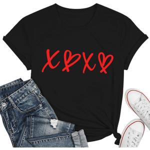 Valentine Teacher Shirt Women-Cute My Class is Full of Sweet Hearts Short Sleeve Valentines Day Teacher Tee Tops (L)