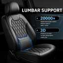 Rav4 Car Seat Covers Fit for Toyota Rav4 2019-2024 2025 LE XLE XLE Premium | with Lumbar Support Waterproof Custom Fit 5 Seats Seat Cover Full Set Nappa Leather Breathable Airbag Compatible