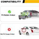 Rear Spoiler Wing for Cadillac ATS 2013-2019 4-Door Sedan, V Type Gloss Black Auto Exterio ABS Tail Trunk Lip Spoiler Wing Aerodynamic Styling