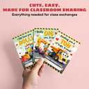 2 x MAPDTWO 36 Packs Construction Valentines Day Cards - Construction Valentines Day Card for Classroom School, Boys, Children - 3.2''x 4.7'' Cute 6 Designs Exchange Cards