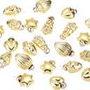 MECCANIXITY 25Pcs Glass Christmas Ornaments Gold Christmas Tree Decorations 1-1.5inch Vintage Christmas Tree Ornaments for Christmas Tree, Halloween, Event and Wedding