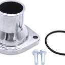 Polished 90 Degree Water Neck Thermostat Housing (Straight Up) for Chevy LS Engine LS1 LS2 LS7