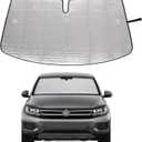 Windshield Sunshade for Volkswagen Tiguan 2009-2017 Accessories Front Window Sun Shade Foldable Reflective Sun Visor Custom Sunscreen UV Blocker Privacy Protector HeatShield Keeps Your Vehicle Cool