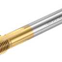 uxcell Spiral Point Plug Threading Tap M16 x 1.5 Thread, Ground Threads H2 3 Flutes, High Speed Steel HSS 6542, Titanium Coated, Metric Screw Taps Tapping Bit for Thread Repair