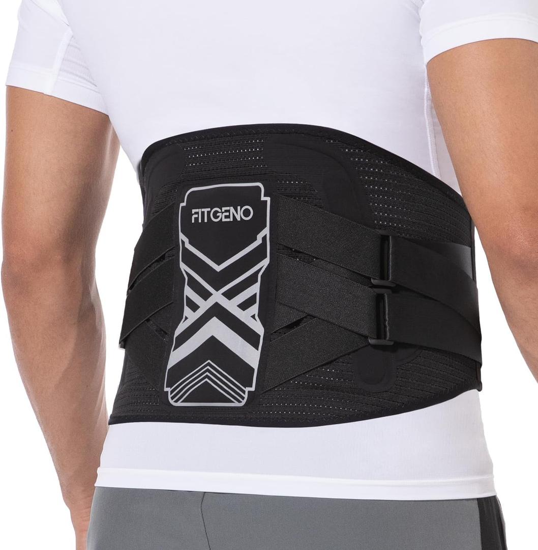 Fit Geno Back Brace for Lower Back Pain Relief: (2XL/3XL/4XL)