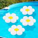 4 Pcs Inflatable Daisy Decorations Flower Pool Floats 20 Inches Inflatable Daisy Blow Up Flowes for Wedding Holiday Birthday Baby Shower Bachelor Party Supplies