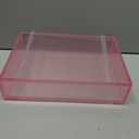 Harloon 4 Tier Paper Organizer Letter Tray Pink Acrylic Desk File Organizer Heavy Duty Stackable Documents Clear Letter Paper Holder Office Tray for A4, Office Classroom Home File Pad Notebooks