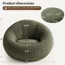 Homkdom Bean Bag Chairs for Adults, Giant Bean Bag Sofa with Back Support, Large