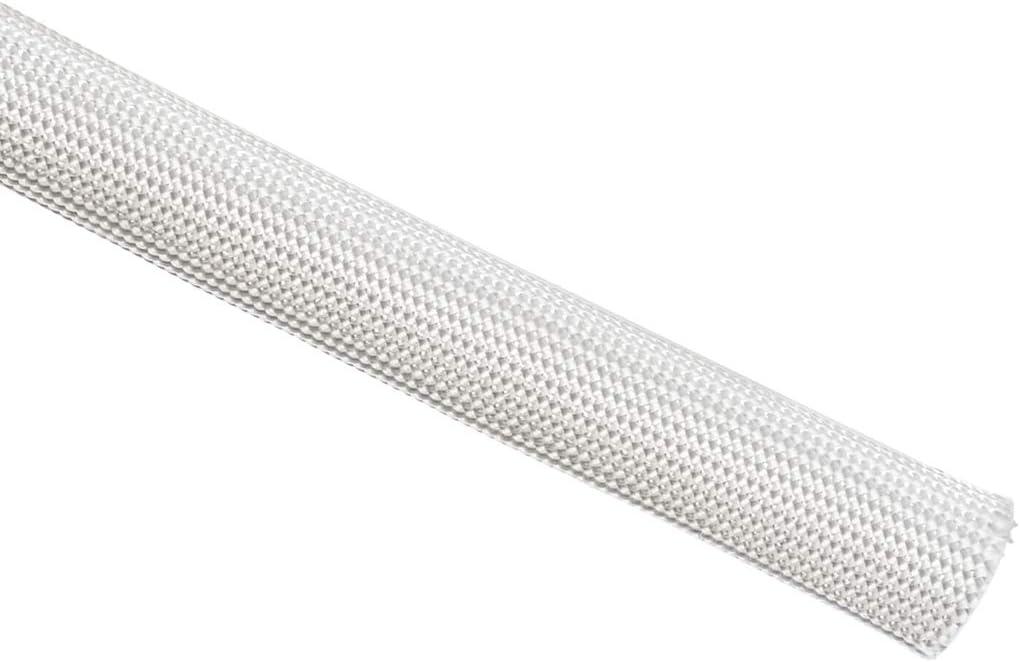 uxcell Insulation Braid Sleeving, 9.8Ft-12mm High Temp Fiberglass Sleeve White