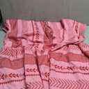 Pink Boho Square Neck Sleeveless Midi Dress L