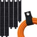 Heavy-Duty Extension Cord Holder 5-Pack, Three Sizes, Durable Nylon Cable Organizer Straps for Hanging CablesCords, Hoses, RopesTools and Outdoor Organization