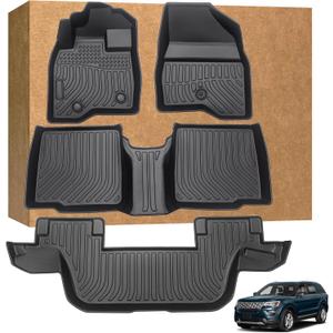 Floor Mats for Ford Explorer 2015-2019 (for Bench 7 Seats & Bucket 6 Seats), TPE Waterproof Non-Slip All Weather Protection Custom