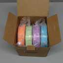 AMOLEN Silk Glow in The Dark Filament Multicolor, Glow Filament Silk Green, Silk Blue, Silk Purple, Silk Orange Red 1.75mm PLA Filament, Dimensional Accuracy +/- 0.02 mm, 200g X 4 Pack