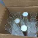12-Pack Glass Hurricane Candle Holders - 13.78" Tall Clear Open-Ended Cylinders for Pillar Candles - Includes 2.36" Taper Candlestick Holders - Wedding, Event & Home Decor Centerpieces