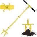 BARAYSTUS Hand Tiller Cultivator with Steel Garden Claw, Manual Twist Tiller Soil Loosening Garden Tool for Flower Beds, Raised Beds & Planter Boxes