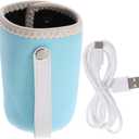 Amosfun Portable USB Bottle Warmer for Home and Travel - Portable Feeding Bottle Heater Water Warmer Outdoor Milk Bottle Warmer (10 Ounces, pink)