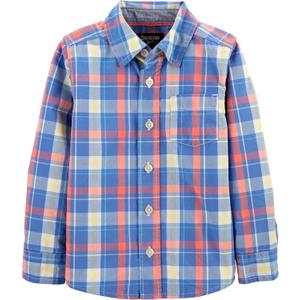 OSHKOSH B'GOSH Boys' Long Sleeve Woven Buttonfront Shirt (4T)