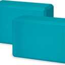 Gaiam Yoga Block - Supportive Latex-Free Eva Foam - Soft Non-Slip Surface with Beveled Edges for Yoga, Pilates, Meditation (Vivid Blue)