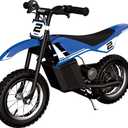 Razor MX125 Dirt Rocket Electric-Powered Bike with Authentic Motocross Geometry, Rear-Wheel Drive,100-watt, high-Torque, Chain-Driven Motor, for Kids 7+, Blue