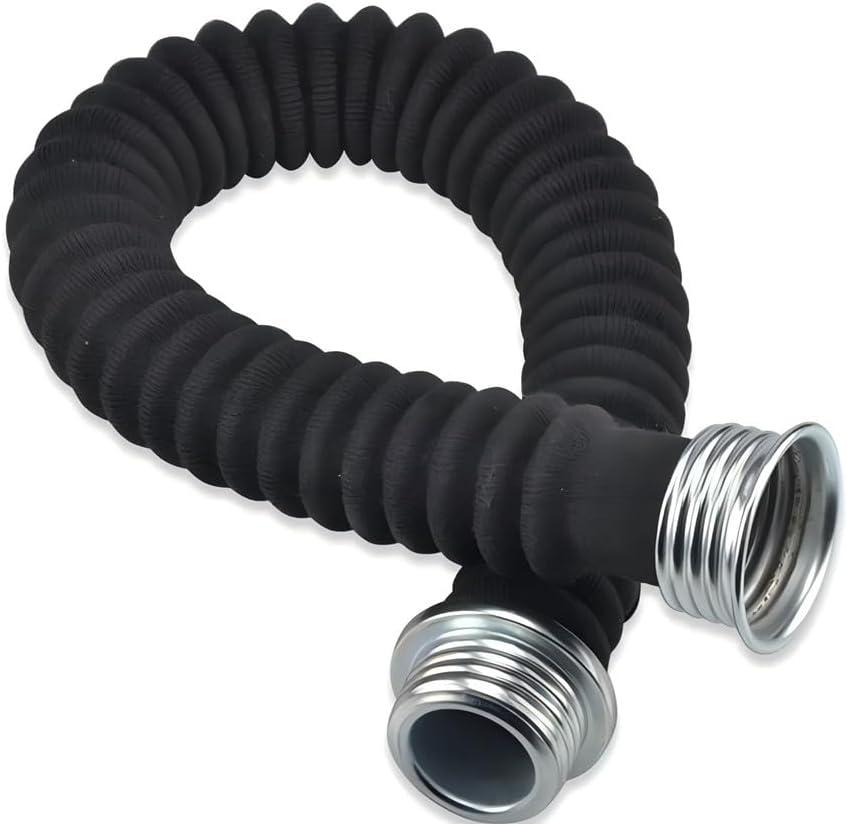 1 PC Respirator Hose Tube 0.5M Rubber Hose Universal 40mm Thread Extension Hose with Fabric Protection for Painting Sanding Welding