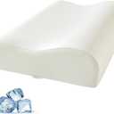 LuckyClover Cervical Neck Pillow for Sleeping, Contour Memory Foam Pillows for Sleeping, Adjustable Ergonomic Bed Pillow,Support for Side Back Stomach Sleepers(White)