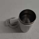 BlenderBottle Strada Shaker Cup Insulated Stainless Steel Water Bottle with Wire Whisk, 24-Ounce, White