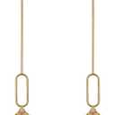 Amber Glass Pendant Light Set of 2 Modern Globe Pendant Lighting Nordic Ribbed Gold Ceiling Hanging Chandelier with Brushed Brass Adjustable Rods Dining Room Kitchen Island Light Fixture, 61" L x 7.87" W, 7.87" diameter