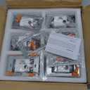 FTL 12-Pack Step Lights Outdoor Stair Light 12V LED, 3000K/ 4000K/ 5000K 3 Color Changing Stair Lights Indoor 3.5W 150LM Waterproof Indoor Deck Step Lights, Low Voltage Black Stair Lights Aluminum