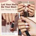 2 x modelones Nail Polish Set, 6 Colors Nude Brown Pink Skin Tones Milky White Mini Nail Polish Fall Winter Neutral Brown Quick Dry Fingernail Polish Manicure DIY Salon Home Gifts for Women Girl