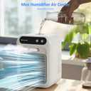 Portable Air Conditioner, Personal Cooling Fan with Humidifier, 2 Spray Modes, 2 Speeds, 4000mAh Rechargeable Battery, Quiet USB-C Small Air Conditioner for Home Office Bedroom Camping