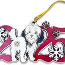 2025 Havanese Christmas Ornament  Wooden Dog Ornament for Tree, Cute Puppy Holiday Decoration, Personalized Pet Keepsake Gift for Women, Men, Kids, Dog Mom & Dad