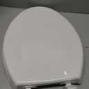 BEMIS 7850TDG Commercial Heavy Duty Open Front Toilet Seat with Cover, Industrial Seat with Secure Installation, Elongated, White