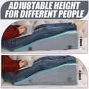 ROYALAY Leg Elevation Pillows for After Surgery, Adjustable Height Knee Surgery Recovery Equipment, Knee Replacement Recovery Aids for Hip Ankle Pain Relief Patent Pending, Single Leg, 29.5inx13inx10in