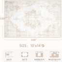 Area Rug 10x14 Vintage Rugs: Large Washable Living Room Rug Retro Medallion Distressed Soft Low Pile Non-Slip Rugs Indoor Floor Carpet for Bedroom Nursery Dining Table Office (Beige,10'x14')