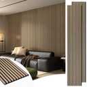 Art3d 2-Pack 108" x 12" Acoustic Wood Panels for Wall, Soundproof Wood Slat Panel for Wall and Ceiling, 3D Fluted Sound Absorbing Paneling for Interior Wall Decor, Living Room, Bedroom - Peach