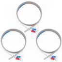 DROK High Temperature Resistant K Type Thermocouple Probe - 3pcs Metal Wrapped Type K Thermocouple with Silver Spade Terminal for PID Temperature Controller, Measure Range 32-1112F (0-600C), 1 Meter