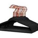 Stormix Baby Velvet Hangers, 32 Pack Children's Clothes Hangers Non-Slip Kids Hangers for Infant/Toddler Pink (Gold Hook)