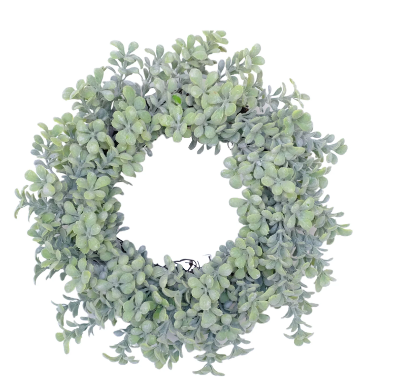 Idyllic Wreath, Artificial Boxwood Leaves, 7"